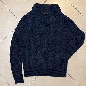 Express Navy Cable Knit Cardigan